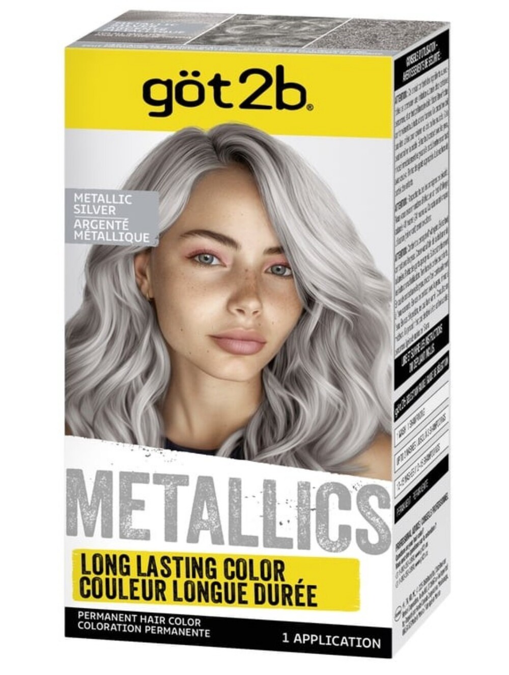 göt2b Metallics Permanent Hair Color — Metallic Silver